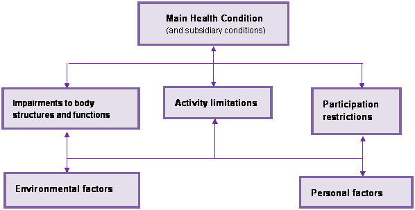 Permission granted by WHO. Source: Short version booklet of the International Classification of Functioning, Disability and Health (WHO 2001), page 26. Reference Number 92 4 154544 5