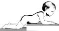 Prone on step