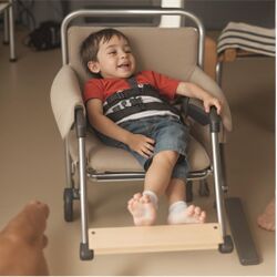 Incorrect sitting posture in the wheelchair.