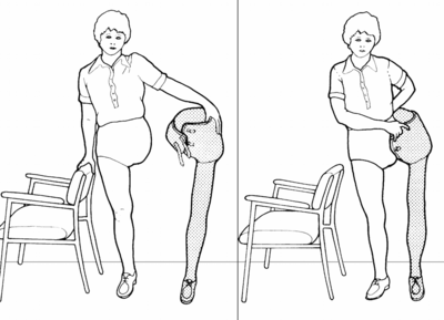 The ability to balance on the intact leg allows the user to easily don and doff the prosthesis.