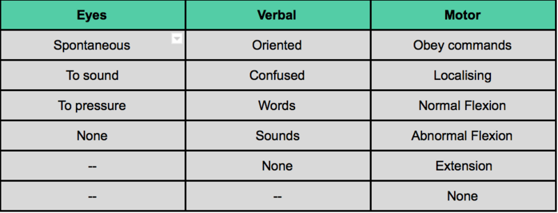 GCS Subscales and Components